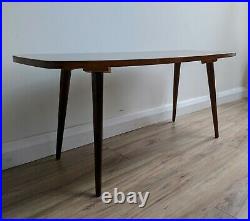 Mid century walnut coffee table atomic dansette legs retro vintage