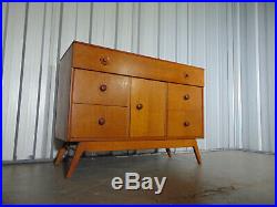 Midcentury 1950s Oak Sideboard Drawers Storage Vintage Retro Atomic Era