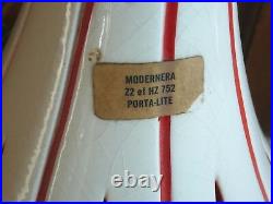 Modernera Porta-lite MID Century Modern Ceramic Aqua & White Atomic Fixture