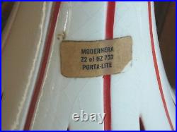 Modernera Porta-lite MID Century Modern Ceramic Red & White Atomic Fixture