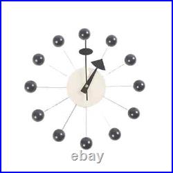 New Designer Antique Mid-Century Modern Atomic Wall Clock Retro Black and White