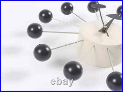 New Designer Antique Mid-Century Modern Atomic Wall Clock Retro Black and White