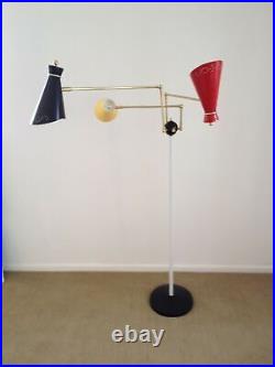 New Floor Lamp with Movable Arms Mid-Century Arteluce Eames Atomic 3 Color Decor