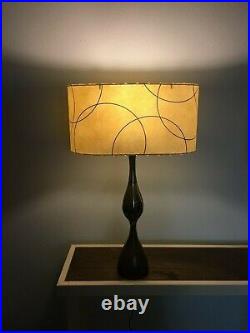 OVAL Mid Century Vintage Style Fiberglass Lamp Shade Modern Atomic