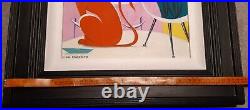 Original OOAK oil painting midcentury Style Wall Art Atomic Long Neck Cat Humour Original OOAK oil painting midcentury Style Wall Art Atomic Long Neck Cat Humour