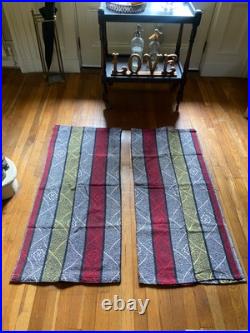 Original RARE Pair 1950s 1960s Geometric Curtains #MCM Mid Century Modern Atomic Original RARE Pair 1950s 1960s Geometric Curtains #MCM Mid Century Modern Atomic