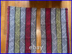 Original RARE Pair 1950s 1960s Geometric Curtains #MCM Mid Century Modern Atomic Original RARE Pair 1950s 1960s Geometric Curtains #MCM Mid Century Modern Atomic