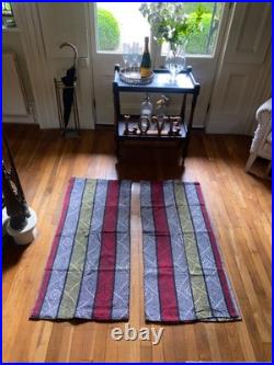 Original RARE Pair 1950s 1960s Geometric Curtains #MCM Mid Century Modern Atomic