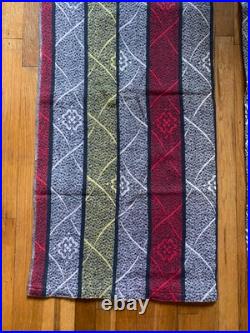 Original RARE Pair 1950s 1960s Geometric Curtains #MCM Mid Century Modern Atomic