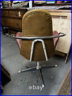PROJECT, Vintage Mid-Century'Atomic' Swivel Chair, Multicoloured Vinyl