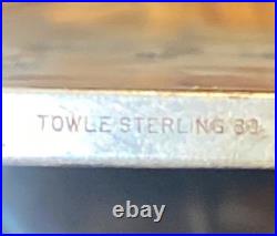 Pair TOWLE Sterling Silver TRIVETS Space Atomic Age Mid Century Modern decor