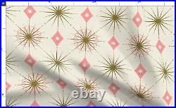 Pink Retro Diamond 1950S Mid Century Atomic Sateen Duvet Cover by Spoonflower
