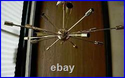 Polished Brass Atomic Sputnik Starburst Chandelier MID Century Modern