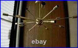 Polished Brass Atomic Sputnik Starburst Chandeliers Mid Century Modern 18 ARMS Polished Brass Atomic Sputnik Starburst Chandeliers Mid Century Modern 18 ARMS