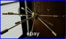 Polished Brass Atomic Sputnik Starburst Chandeliers Mid Century Modern 18 ARMS Polished Brass Atomic Sputnik Starburst Chandeliers Mid Century Modern 18 ARMS