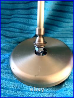 Quality Mid Century Atomic Reproduction Perforated Brushed Gold Pendant Light