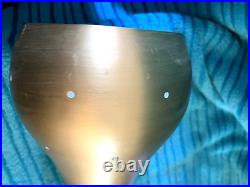 Quality Mid Century Atomic Reproduction Perforated Brushed Gold Pendant Light Quality Mid Century Atomic Reproduction Perforated Brushed Gold Pendant Light