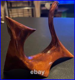 RARE Mid Century Modern Cubist Atomic Brown Ceramic Cat Figurine RARE Mid Century Modern Cubist Atomic Brown Ceramic Cat Figurine