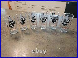 RARE Vintage Atomic Space Age Mid-Century MCM Test Flight Chimp Glass Set 4.5