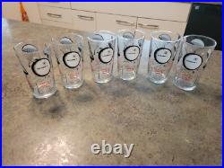 RARE Vintage Atomic Space Age Mid-Century MCM Test Flight Chimp Glass Set 4.5