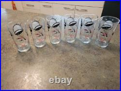 RARE Vintage Atomic Space Age Mid-Century MCM Test Flight Chimp Glass Set 4.5