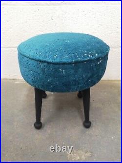 RESTORED WOOD & UPHOLSTERY vintage retro atomic Sherbourne footstool