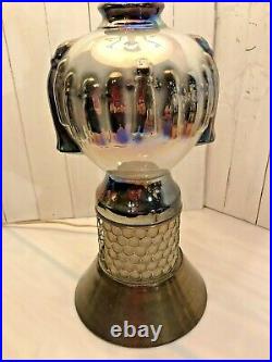 Rare Mid Century Modern Atomic Starburst Table Lamp Opalescent Glass mutil