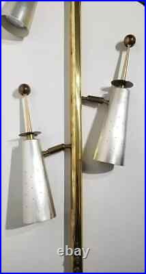 Rare Raymond Loewy Stiffel Mid Century Modern Atomic Futura Tension Pole Lamp