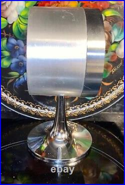 Rare mid-century Rhythm atomic space age clock & alarm clock blue face