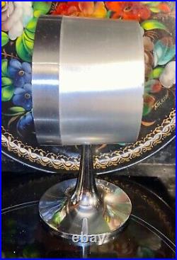 Rare mid-century Rhythm atomic space age clock & alarm clock blue face
