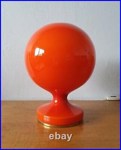 Red opaline glass lamp designed by Stepán Tabera, mid century, atomic age