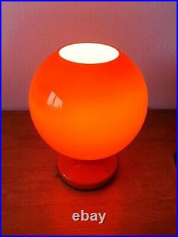 Red opaline glass lamp designed by Stepán Tabera, mid century, atomic age