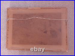 Retro 1965 Oil On Board Of A Coastal Sunset MID Century Modern Art Atomic Era