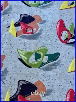 Retro Boomerang 1950 Amoeba GALAXIES Mid Century Atomic Barkcloth Vintage Fabric Retro Boomerang 1950 Amoeba GALAXIES Mid Century Atomic Barkcloth Vintage Fabric