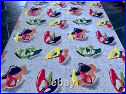 Retro Boomerang 1950 Amoeba GALAXIES Mid Century Atomic Barkcloth Vintage Fabric Retro Boomerang 1950 Amoeba GALAXIES Mid Century Atomic Barkcloth Vintage Fabric