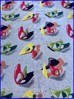 Retro Boomerang 1950 Amoeba GALAXIES Mid Century Atomic Barkcloth Vintage Fabric Retro Boomerang 1950 Amoeba GALAXIES Mid Century Atomic Barkcloth Vintage Fabric