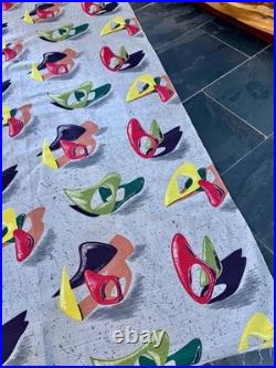 Retro Boomerang 1950 Amoeba GALAXIES Mid Century Atomic Barkcloth Vintage Fabric Retro Boomerang 1950 Amoeba GALAXIES Mid Century Atomic Barkcloth Vintage Fabric