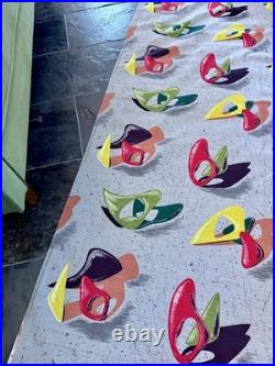 Retro Boomerang 1950 Amoeba GALAXIES Mid Century Atomic Barkcloth Vintage Fabric Retro Boomerang 1950 Amoeba GALAXIES Mid Century Atomic Barkcloth Vintage Fabric