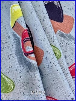 Retro Boomerang 1950 Amoeba GALAXIES Mid Century Atomic Barkcloth Vintage Fabric Retro Boomerang 1950 Amoeba GALAXIES Mid Century Atomic Barkcloth Vintage Fabric