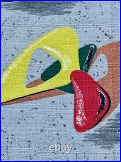 Retro Boomerang 1950 Amoeba GALAXIES Mid Century Atomic Barkcloth Vintage Fabric Retro Boomerang 1950 Amoeba GALAXIES Mid Century Atomic Barkcloth Vintage Fabric