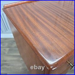Retro Vintage Mid Century Modern Chest Of 2 Drawers Teak Veneer Atomic Legs