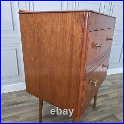 Retro Vintage Mid Century Modern Chest Of 2 Drawers Teak Veneer Atomic Legs Retro Vintage Mid Century Modern Chest Of 2 Drawers Teak Veneer Atomic Legs