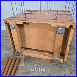Retro Vintage Mid Century Modern Chest Of 2 Drawers Teak Veneer Atomic Legs Retro Vintage Mid Century Modern Chest Of 2 Drawers Teak Veneer Atomic Legs