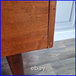Retro Vintage Mid Century Modern Chest Of 3 Drawers Teak Veneer Atomic Legs