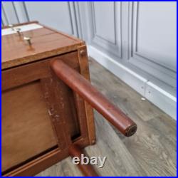 Retro Vintage Mid Century Modern Chest Of 3 Drawers Teak Veneer Atomic Legs