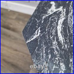 Retro Vintage Mid-Century Modern Marble Effect Side Coffee Table Atomic