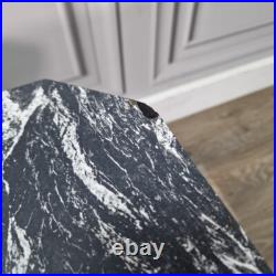 Retro Vintage Mid-Century Modern Marble Effect Side Coffee Table Atomic