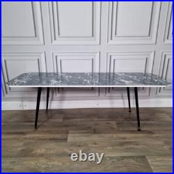 Retro Vintage Mid-Century Modern Marble Effect Side Coffee Table Atomic Retro Vintage Mid-Century Modern Marble Effect Side Coffee Table Atomic