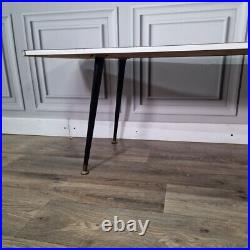 Retro Vintage Mid-Century Modern Marble Effect Side Coffee Table Atomic