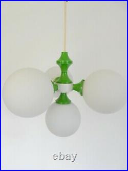Richard Essig Kaiser Leuchten atomic sputnik green glass midcentury light retro